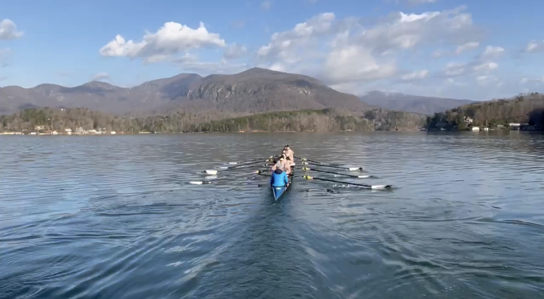Sophia rowing on the water